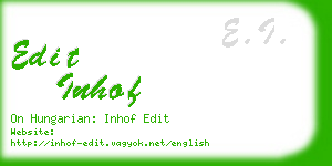edit inhof business card